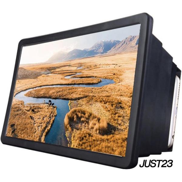 JUST23 schermvergroter smartphone - zwart - 3D schermvergroter voor Phone / mobiele telefoon - Telefoon Vergrootglas - Schermvergroter - Thuis Bioscoop - Projectieschermen