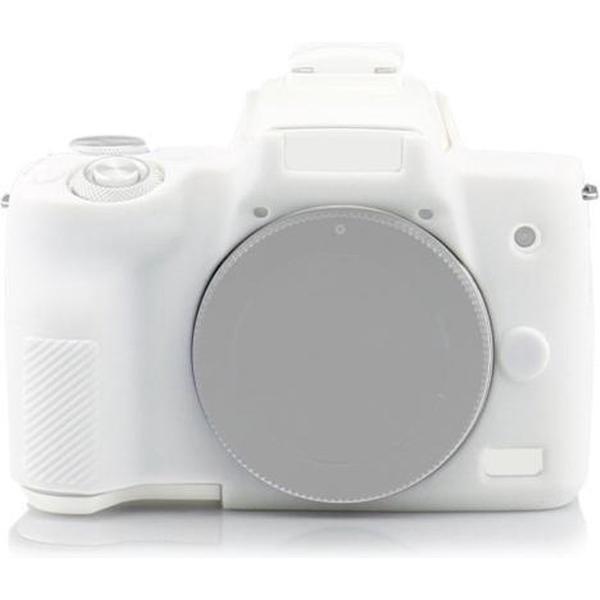 Richwell Silicone Armor Skin Case Body Cover Protector voor Canon EOS M50 Body digitale camera (wit)