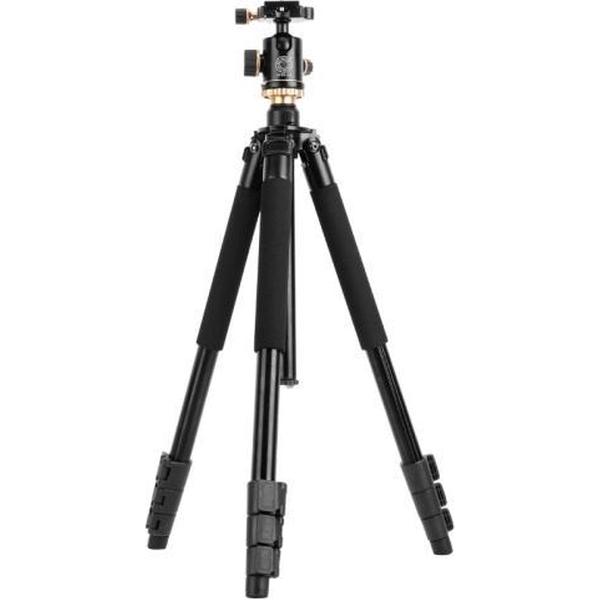 Q338 4-delige opvouwbare poten Live Broadcast aluminium statiefbevestiging met kogelkop