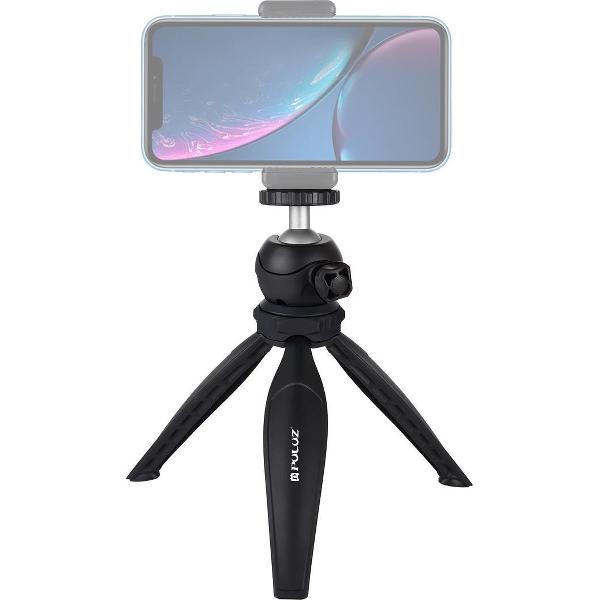PULUZ 20cm zak plastic statiefbevestiging met 360 graden balhoofd voor smartphones, GoPro, DSLR-camera's (zwart)