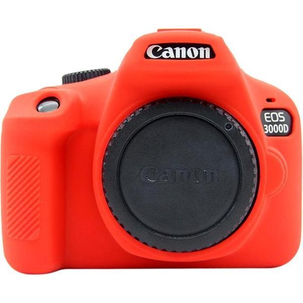 PULUZ zachte siliconen beschermhoes voor Canon EOS 3000D / 4000D (rood)