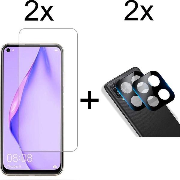 Huawei P40 Lite screenprotector 2 stuks - Huawei P40 Lite camera screenprotector - 2 stuks