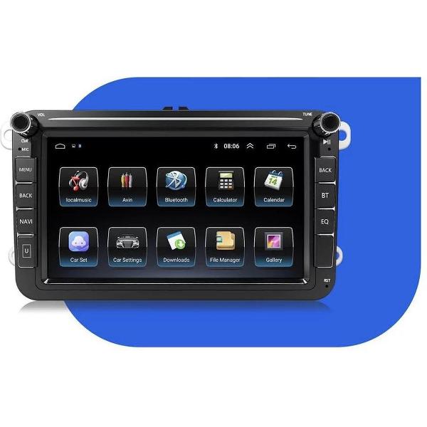 Volkswagen Seat Skoda Android navigatie autoradio Bluetooth USB WiFi 1+16GB