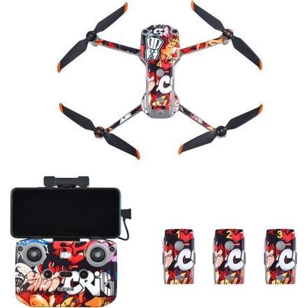 STARTRC-drone + afstandsbediening + batterijbeschermende PVC-sticker voor DJI Air 2S (geanimeerde graffiti)