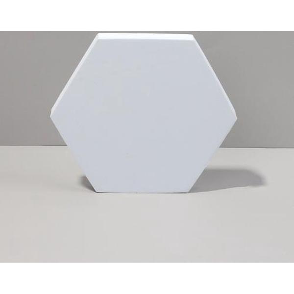 18 x 2 cm zeshoek geometrische kubus effen kleuren fotografie foto achtergrond tafel schieten schuim rekwisieten (wit)