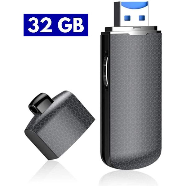 Usb Voice Recorder Spy 32 GB & Uit Te Bereiden Naar 128 GB| Dictafoon voice recorder| Memo Audio Recorder Opname | Voice Recorder usb