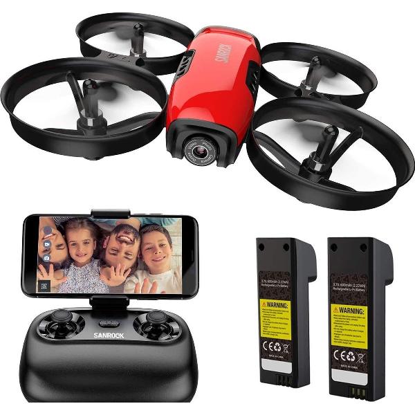 drones met camera for Volwassenen - ZINAPS U61W Kids’ Drone, RC Quadcopter met HD WiFi FPV Camera, Altitude Hold, Route Making, Headless Mode, One-Button Start / Landing, Emergency Off
