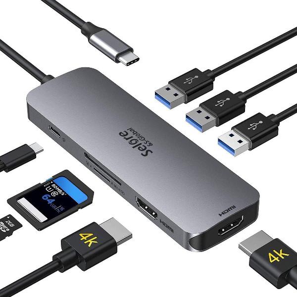 c USB naar HDMI - Selore & S-Global twee beeldschermen hub