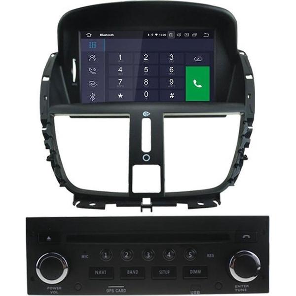 Peugeot 207 radio navigatie dvd carkit android 10 usb dab+ 64GB