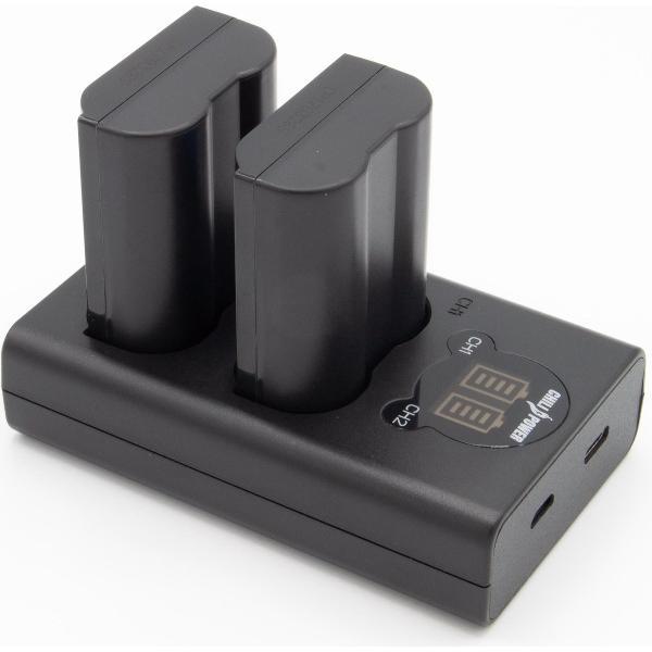 ChiliPower EN-EL15 Nikon USB Duo Kit - Camera accu set