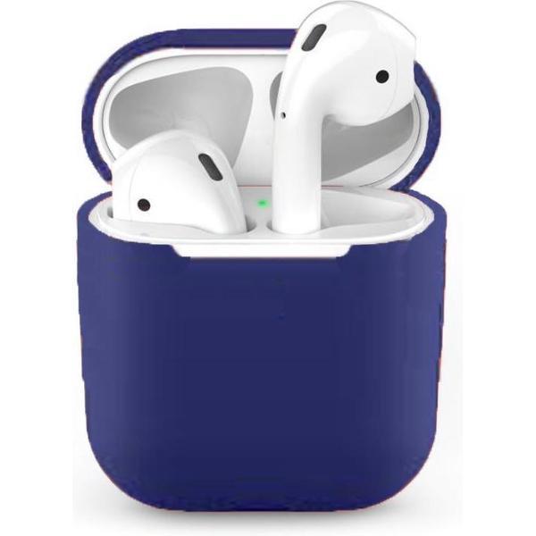 Siliconen case geschikt voor Apple Airpods - Donker Blauw