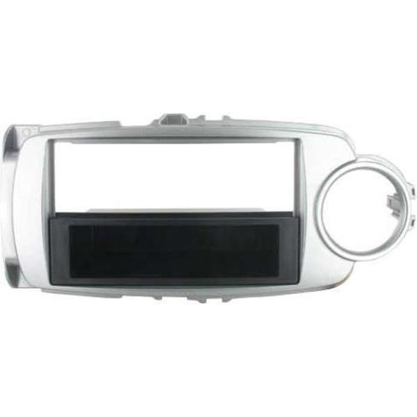 2-DIN frame met bakje Toyota Yaris 2011- Zilver