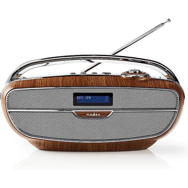 Nedis RDDB5310BN Digitale Dab+ Radio 60 W Fm Bluetooth® Bruin / Zilver