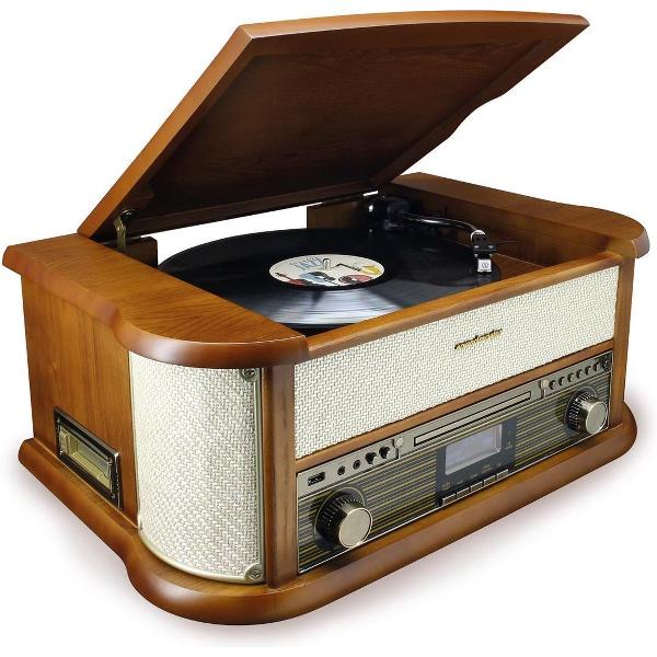 Soundmaster NMC549DABBE - Nostalgisch muziek center met DAB+ en bluetooth