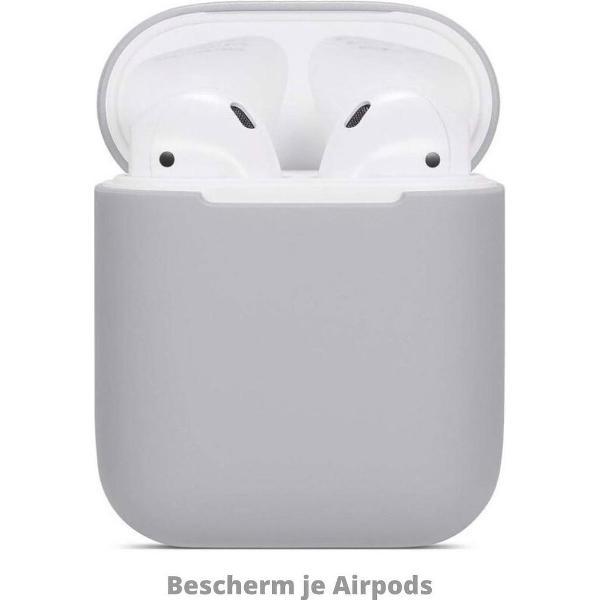 iBuyy® Silicone Hoesje Apple Airpods 1/2 Oplaadcase Cover draadloos Airpods l Airpods Hoesje Siliconen Case - Grijs