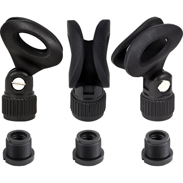 Áengus AM4 Mirofoonklem set - 3 stuks flexibele universele Microfoonhouder met schroefdraad-adapter