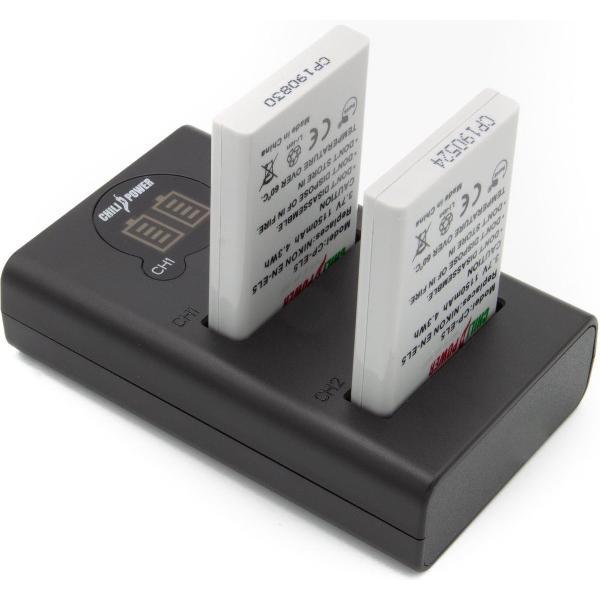 ChiliPower EN-EL5 Nikon USB Duo Kit - Camera accu set