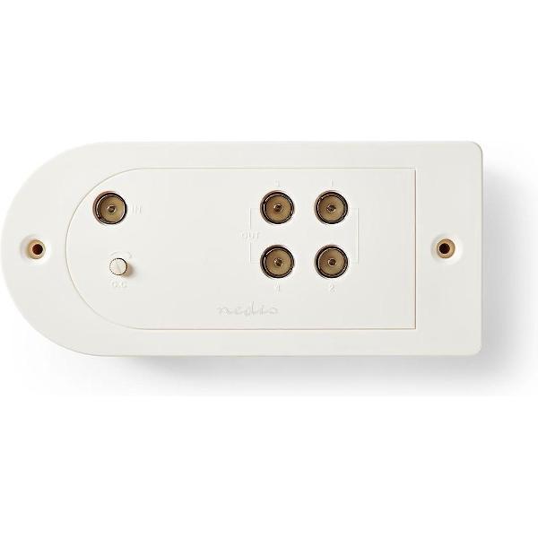 Nedis 20 dB CAI antenneversterker met 4 uitgangen / wit