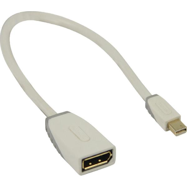 Bandridge Mini DisplayPort - DisplayPort adapter - versie 1.1 (4K 30 Hz) / wit - 0,20 meter