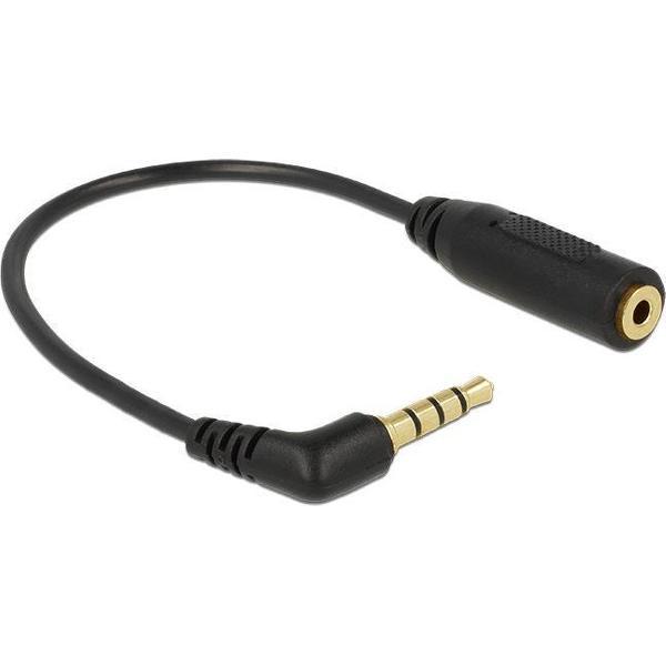 DeLOCK 3,5mm Jack 4-polig (m) - 2,5mm Jack 3-polig (v) adapter - 0,15 meter