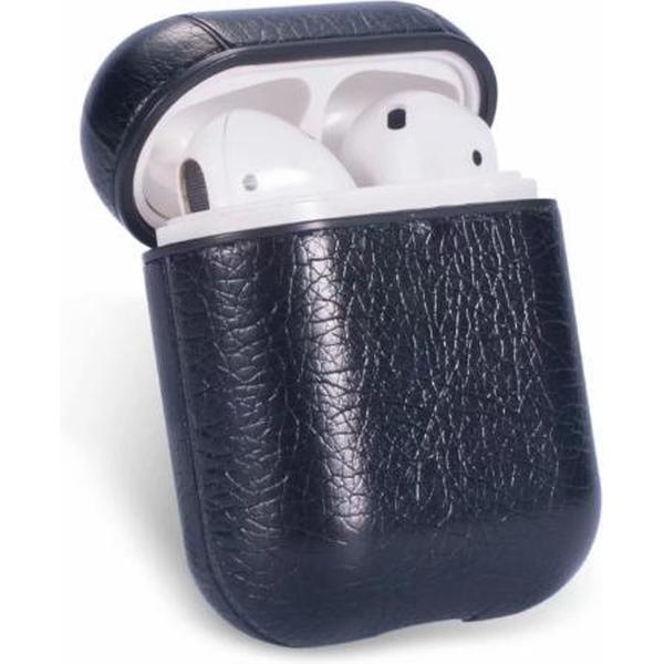 Drphone PL1 Case – Airpods 1 / Airpods 2 – Classic – Pu Leer – Hoogwaardige PU Lederen – Zwart