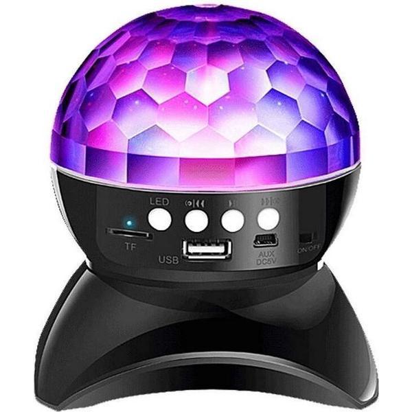 L-740 Draadloze speaker met disco licht - Roterende disco light - Multi-colour LED Light - Zwart