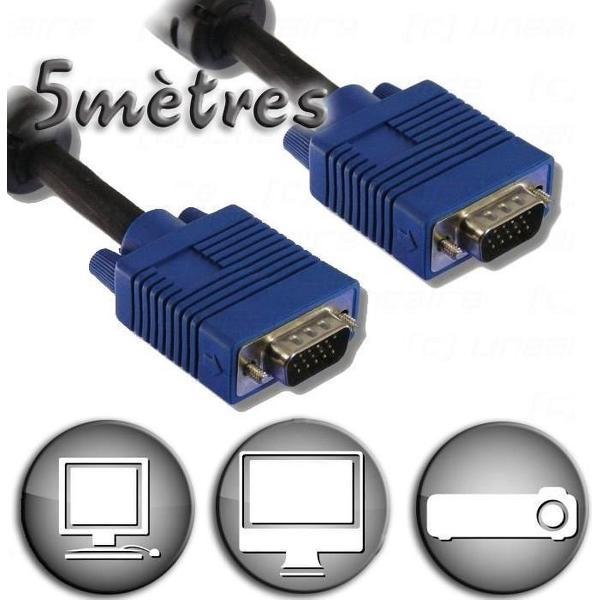 VGA-kabel HD15 Male / Male - 5m