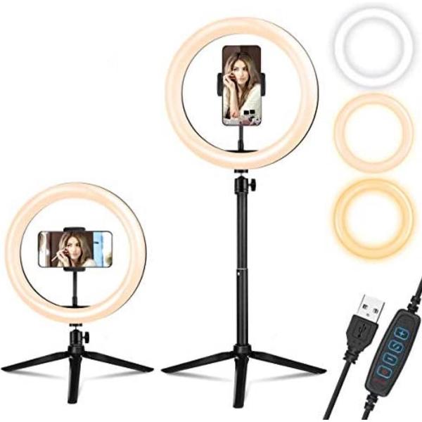 Selfie - Selfy Light - Lamp - Led Ringlamp Met Statief - Ringlamp - Ringlight - Led - Makeup Lamp Light - YouTube studio - Trendy - Nieuw - 2021 - Studio Lamp - Tik Tok Light Lamp - Vlog lamp - Nieuw New- Gratis Mondmasker