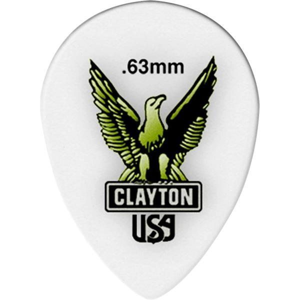Clayton Acetal small teardrop plectrums 0.63 mm 6-pack