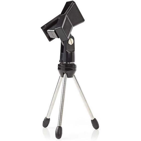 Nedis MPST05BK Tafelstandaard Voor Microfoon Max. 0,8 Kg Zwart Zilver