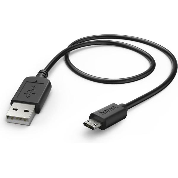 Hama Oplaad-/gegevenskabel Micro-USB Draaibeveiliging Zwart