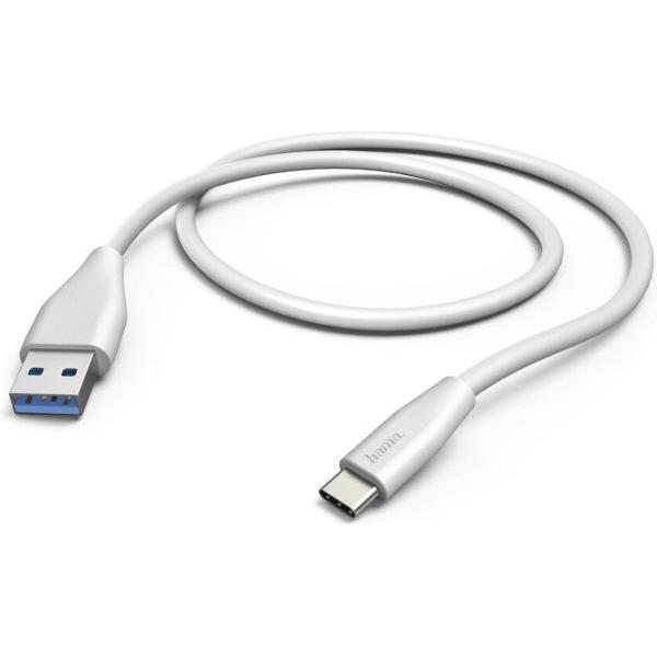 Hama Oplaad-/gegevenskabel USB Type-C - USB-3.1-A-stekker 1,5 M Wit