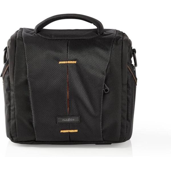 Nedis CBAG210BK Camera-schoudertas 220 X 190 X 120 Mm 3 Binnenvakken Zwart/oranje