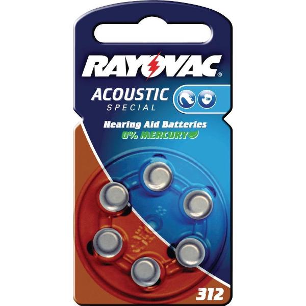 Rayovac Ray-312b Hoortoestelbatterijen Ha312 6-blister