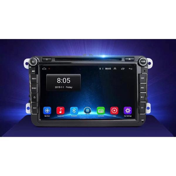 Nu met GRATIS CAMERA! Volkswagen Seat Skoda DVD SPELER Android 10 navigatie 8inch 2+32GB Golf Polo Passat Caddy Eos Scirocco Tiguan Touran Transporter Jetta Leon Altea Toledo Octavia Superb Fabia Yeti Roomster