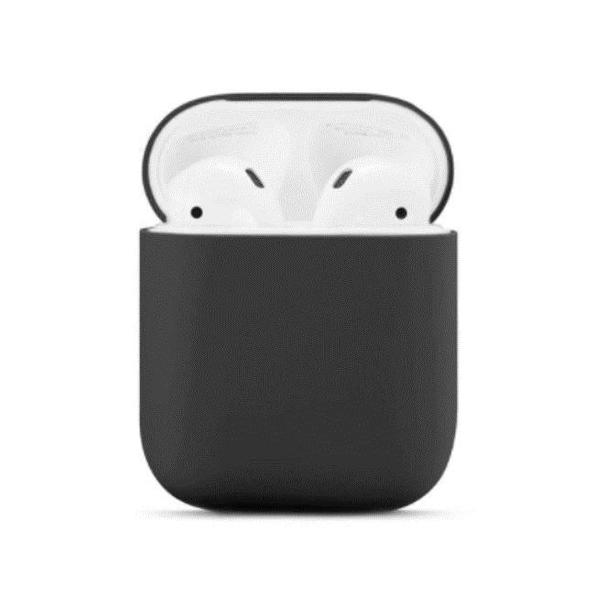 Airpods hoesje. mat zwart siliconen zwart soepel met grip - Airpods Case Matt Black