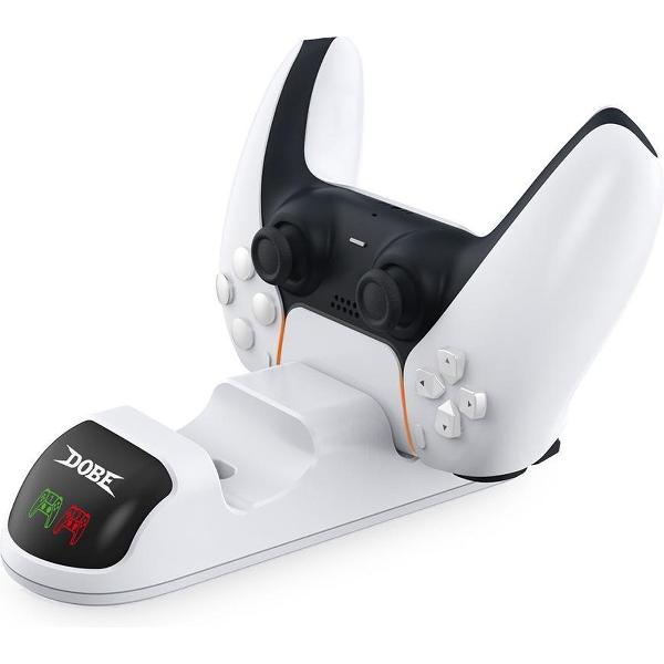 Playstation 5 (PS5) Oplaadstation Docking station Laadstation Dual Sense charging station Accessoires - Oplader - Charger - 2 Controllers - Usb C kabel PS5 controller TP5-0506