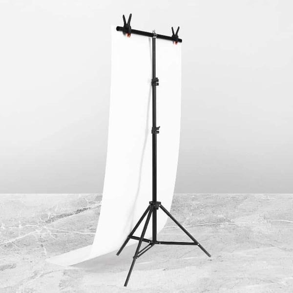 70x200 cm T-vorm Fotostudio Achtergrond Ondersteuning Stand Achtergrond Lat Beugel Kit met Clips, Geen Achtergrond