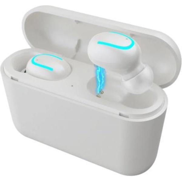 DrPhone - MEGASOUND - TWS - Draadloze In-Ear Oordoppen - 35x Opladen - Premium Earbuds voor iPhone IOS / Android / Mac en Windows – Wit