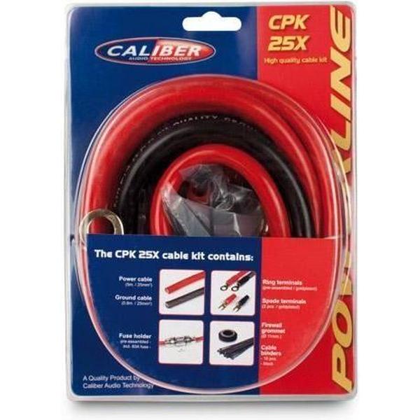 Caliber CPK25X stroom + massakabel + zekeringhouder + zekering