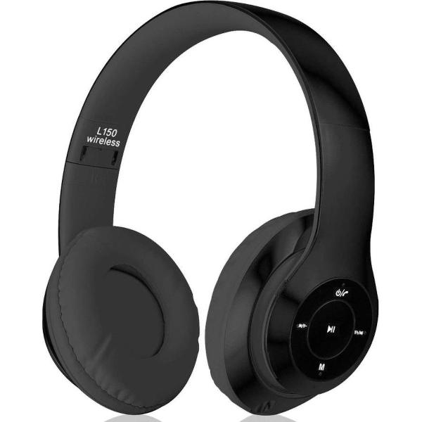 Draadloze Koptelefoon - Bleutooth Headphone - Met Geheugenpoort - On-Ear headphones L150 - Kleur Zwart