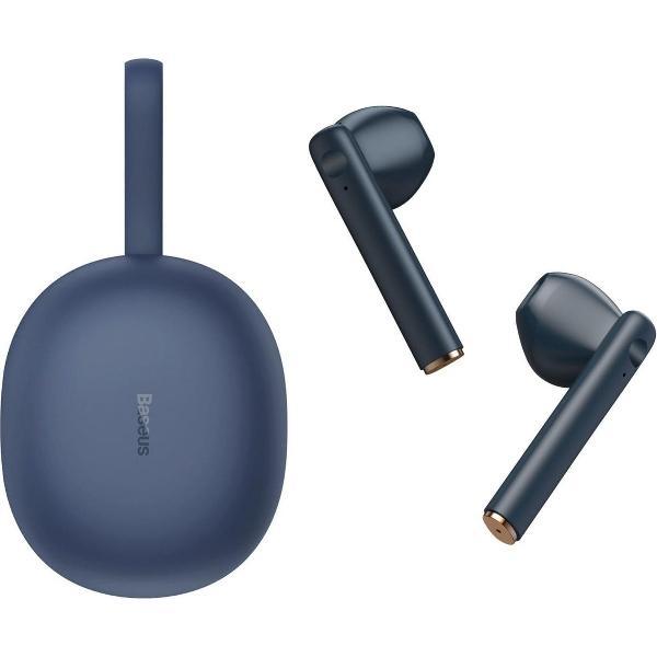 Baseus W05 - Premium Draadloze Oordopjes | In Ear Oortjes Geschikt voor Apple / Samsung | Blauw