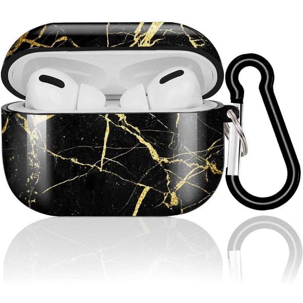 Shieldcase Amazing Black Marmer Case geschikt voor Airpods Pro Case - zwart