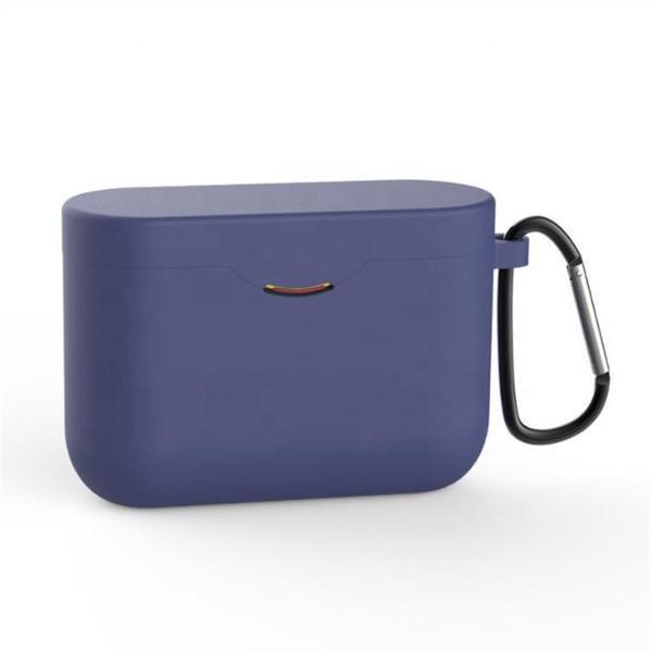 Sony WF-1000XM3 Hoesje – Siliconen Case met Clip – Blauw