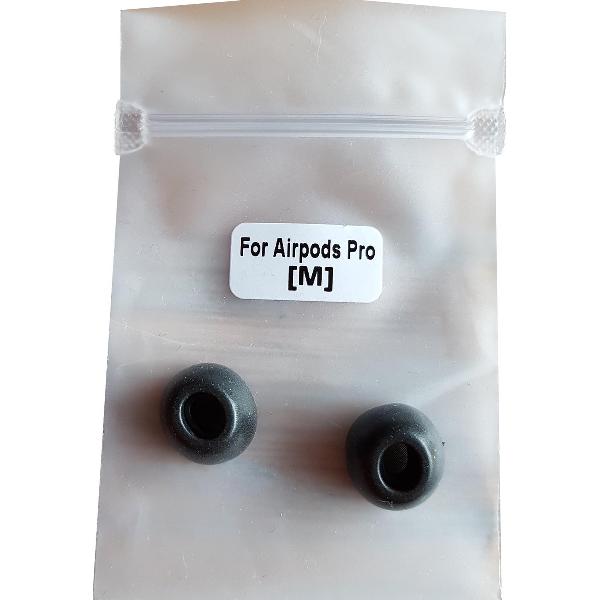 VORO Deluxe - Oordopjes voor Airpods Pro- Airpods pro foam tips - Apple - In ear - Memory foam - 6 stuks - Oordopjes - Sport - Sound isolation - Zwart - maat M