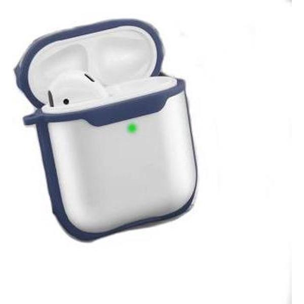 EggShell Shock-proof Beschermhoes met Sleutelhanger voor Apple AirPods 1 / 2 - Blauw