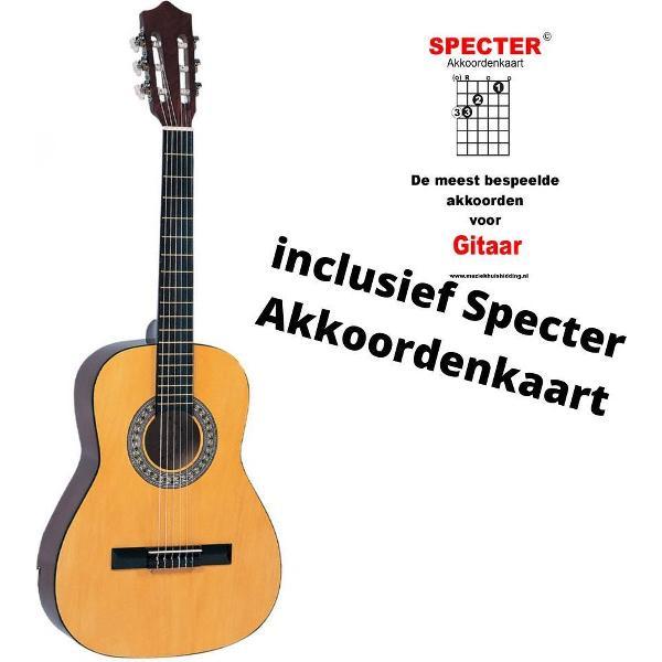 Encore Klassieke kinder Gitaar 1/2 Met Specter Akkoordenkaart