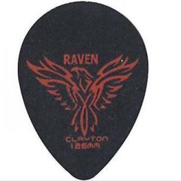 Clayton Black raven small teardrop plectrums 1.26 mm 6-pack
