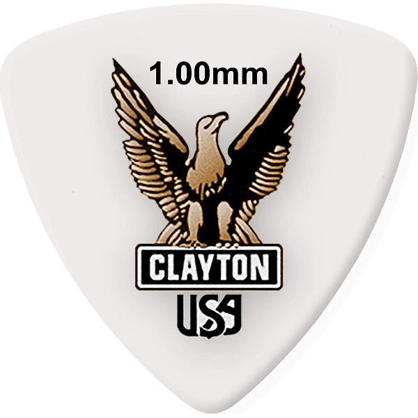 Clayton Acetal rounded triangle plectrums 1.00 mm 6-pack
