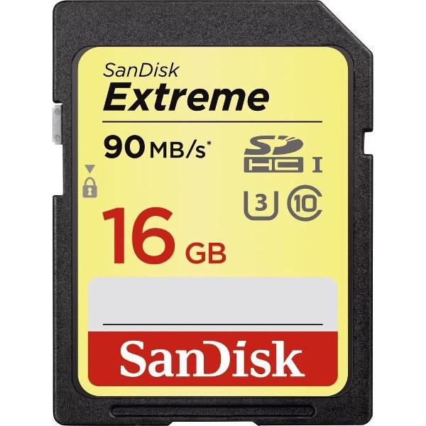 SanDisk SDHC Extreme 16GB 90MB/s CL 10